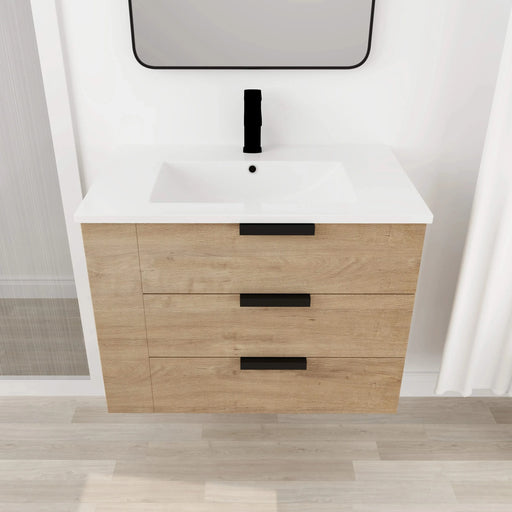 30 Inch Bathroom Vanity With Top(G-BVB01430LIMO-GRB3020MOWH) Default -DTYStore