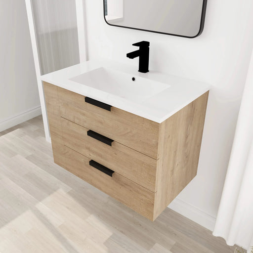 30 Inch Bathroom Vanity With Top(G-BVB01430LIMO-GRB3020MOWH) Default -DTYStore