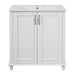 30 Inch Bathroom Vanity with Ceramic Sink, Freestanding Bathroom Vanity Set with Hidden Drawer, Storage Cabinet for Bathroom, Solid Wood Frame Bathroom Cabinet Default -DTYStore
