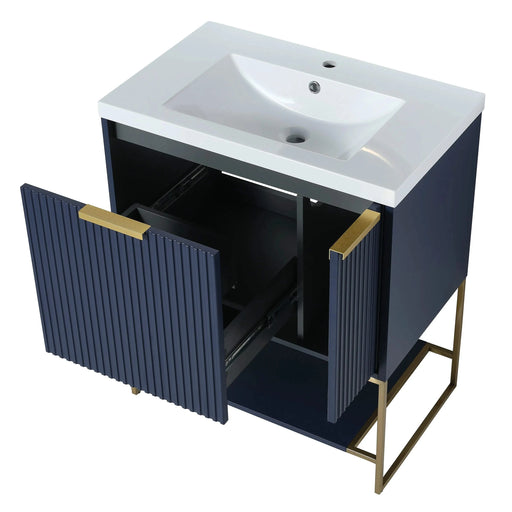 30 Inch Freestanding Bathroom Vanity With Resin Basin,30x18(BVA 01130NB-1) W99981924 Default -DTYStore