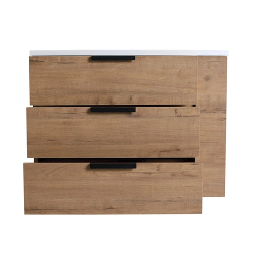 30 Inch Wall Mounting Bathroomg Vanity With Sink, Soft Close Drawer and Side Shelf-G-BVB01430IMO-GRB3020MOWH Default -DTYStore