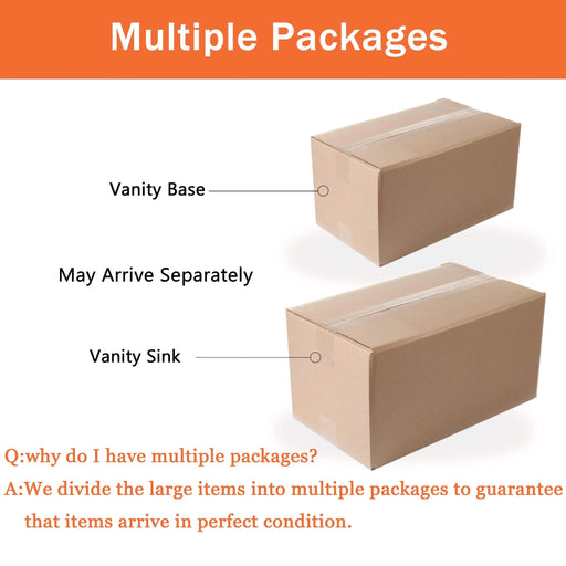 30 Inch Wall Mounting Bathroomg Vanity With Sink, Soft Close Drawer and Side Shelf-G-BVB01430IMO-GRB3020MOWH Default -DTYStore