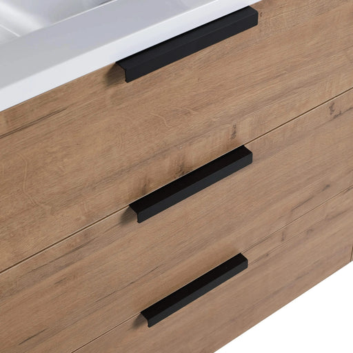 30 Inch Wall Mounting Bathroomg Vanity With Sink, Soft Close Drawer and Side Shelf-G-BVB01430IMO-GRB3020MOWH Default -DTYStore