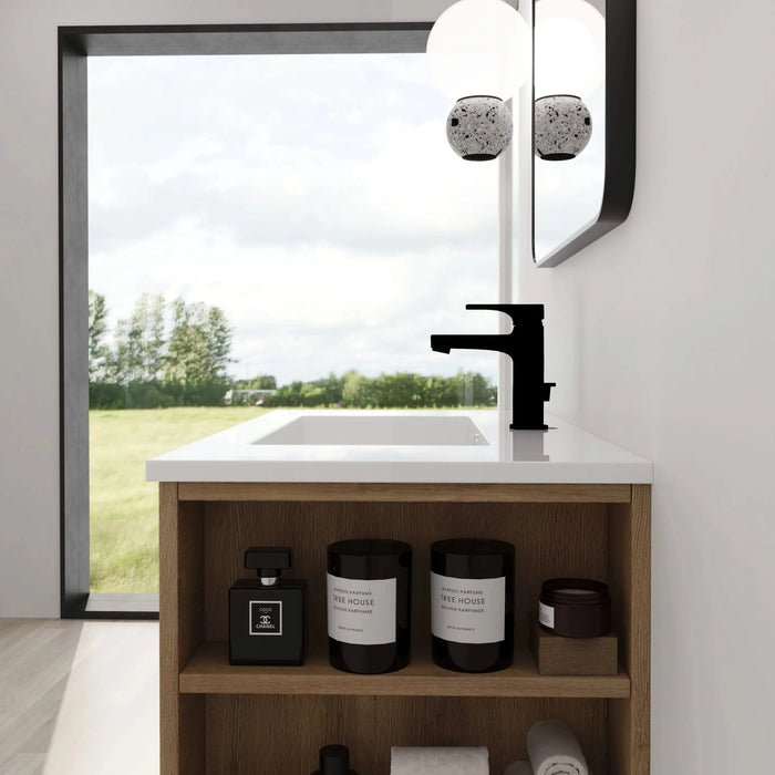 30 Inch Wall Mounting Bathroomg Vanity With Sink, Soft Close Drawer and Side Shelf-G-BVB01430IMO-GRB3020MOWH Default -DTYStore