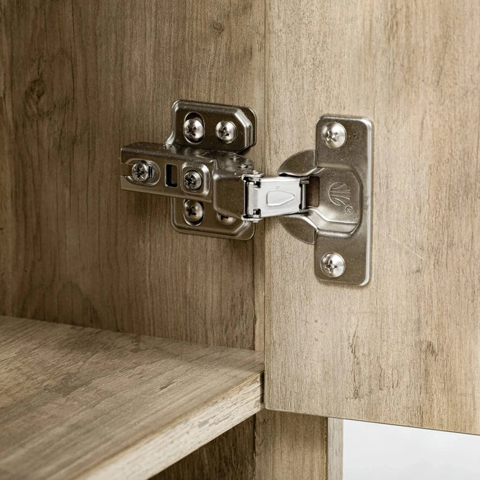 30' Modern Wood Fixture Bathroom Vanity, Bathroom Cabinet with Sliding Drawer, Bathroom Storage Cabinet with Ceramic Basin Sink Top, Single Bathroom Vanities Cabinet with Doors and Open Shelf Default -DTYStore