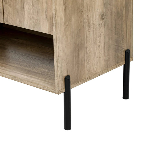 30' Modern Wood Fixture Bathroom Vanity, Bathroom Cabinet with Sliding Drawer, Bathroom Storage Cabinet with Ceramic Basin Sink Top, Single Bathroom Vanities Cabinet with Doors and Open Shelf Default -DTYStore