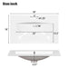 30' Single Bathroom Basin Sink, Vanity Top Only, 3-Faucet Holes, Resin (REPLACE WF305076AAK) Default -DTYStore