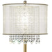 30' Tall Metal Table Lamp 'Bhavya' with Gold finish, White Shade Default -DTYStore