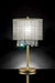 30' Tall Metal Table Lamp 'Bhavya' with Gold finish, White Shade Default -DTYStore