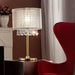 30' Tall Metal Table Lamp 'Bhavya' with Gold finish, White Shade Default -DTYStore