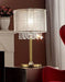 30' Tall Metal Table Lamp 'Bhavya' with Gold finish, White Shade Default -DTYStore