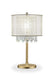 30' Tall Metal Table Lamp 'Bhavya' with Gold finish, White Shade Default -DTYStore