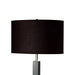 30' Tall Metal and Polyresin Table Lamp with Dark Espresso Finish, Fabric Shade Default -DTYStore