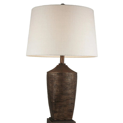 30' Tall Polyresin Table Lamp 'Kayan', Bronze Rustic finish Default -DTYStore