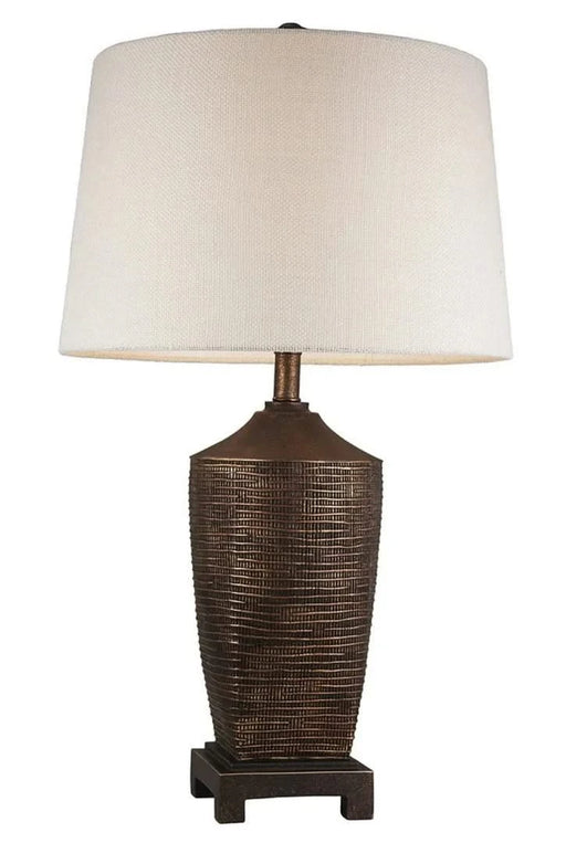 30' Tall Polyresin Table Lamp 'Kayan', Bronze Rustic finish Default -DTYStore