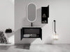 30' Wall-Mounted Bathroom Vanity With Ceramic Sink and Side Cabinet & Soft Close Doors, Combination Cabinet (KD-Package) Default -DTYStore