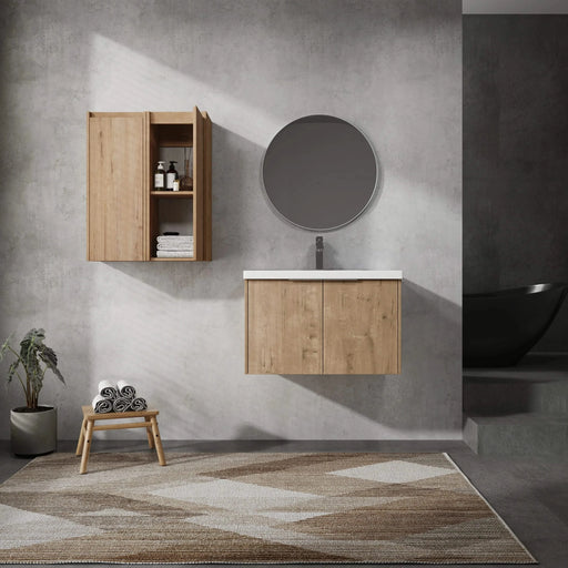 30' Wall-Mounted Bathroom Vanity With Sink and Side Cabinet, Soft Close Doors,00112IMO x 2-00630IMO Combination Cabinet(KD-Packing) Default -DTYStore