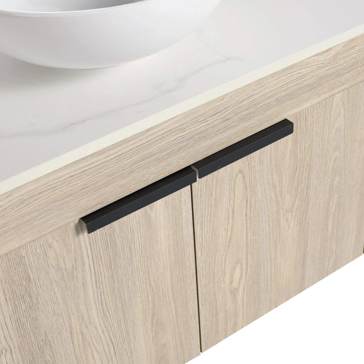 30 ' Modern Design Float Bathroom Vanity With Ceramic Basin Set, Wall Mounted White Oak Vanity With Soft Close Door,KD-Packing,KD-Packing,2 Pieces Parcel(TOP-BAB321MOWH) Default -DTYStore