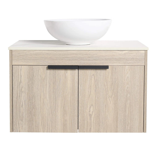 30 ' Modern Design Float Bathroom Vanity With Ceramic Basin Set, Wall Mounted White Oak Vanity With Soft Close Door,KD-Packing,KD-Packing,2 Pieces Parcel(TOP-BAB321MOWH) Default -DTYStore