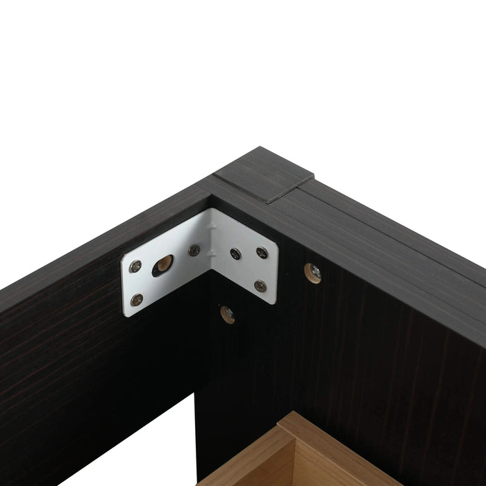 30 inch Bathroom Vanity With Sink and 2 Soft Close Drawers, Golden Handle-BVB01030BCTG-BL9075B Default -DTYStore