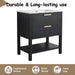 30 inch Bathroom Vanity With Sink and 2 Soft Close Drawers, Golden Handle-BVB01030BCTG-BL9075B Default -DTYStore