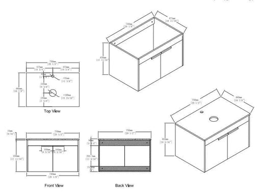 30 inch Bathroom Vanity Without Top Default -DTYStore