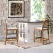 Panama 26.5' Curved Back Cane Rattan Counter Stool, Set of 2, Ivory White Boucle - DTYStore