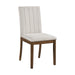 Contemporary Brown Finish Dining Chairs Set of 2 Fabric Upholstery Seat and Back Wooden Kitchen Dinng Furniture - DTYStore