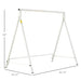 Outsunny Metal Porch Swing Stand, Heavy Duty Swing Frame, Hanging Chair Stand Only, 528 LBS Weight Capacity, for Backyard, Patio, Lawn, Playground, White - DTYStore