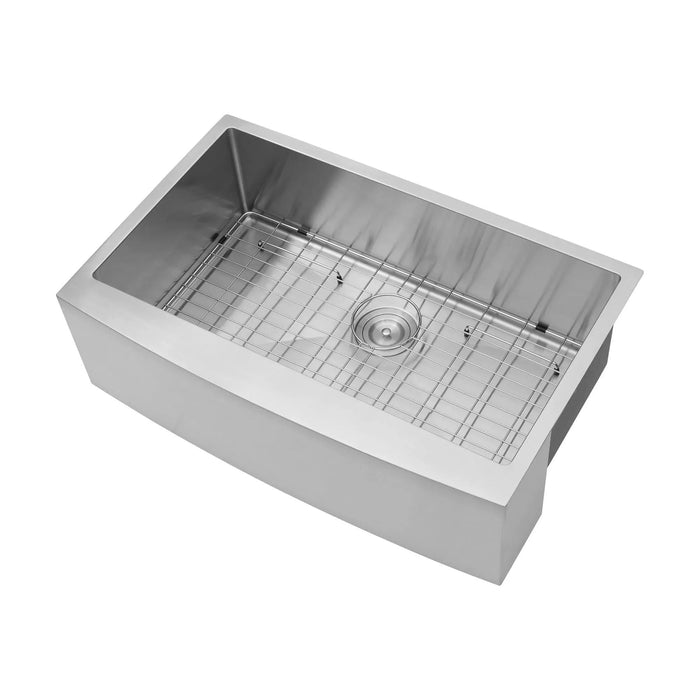 30'x21'x10'Farmhouse Apron Single Bowl Stainless Steel Kitchen Sink Default -DTYStore