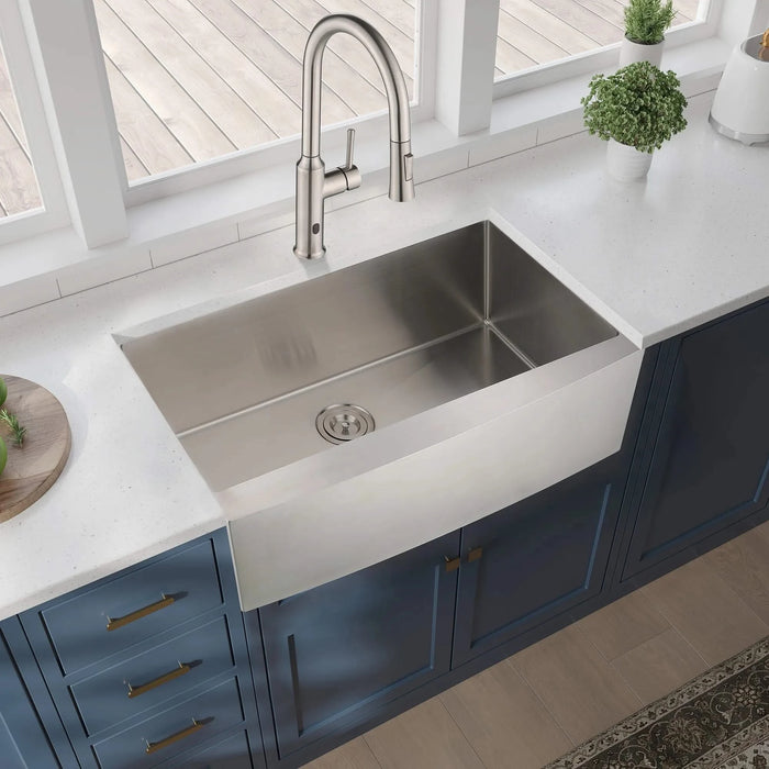 30'x21'x10'Farmhouse Apron Single Bowl Stainless Steel Kitchen Sink Default -DTYStore