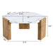 31-inch modern-style hexagonal coffee table,with white marble surface W1151138529 Default -DTYStore