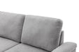 Sleeper Sectional Sofa, L-Shape Corner Couch Sofa-Bed with Storage Ottoman & Hidden Arm Storage & USB Charge for Living Room Apartment, Gray - DTYStore