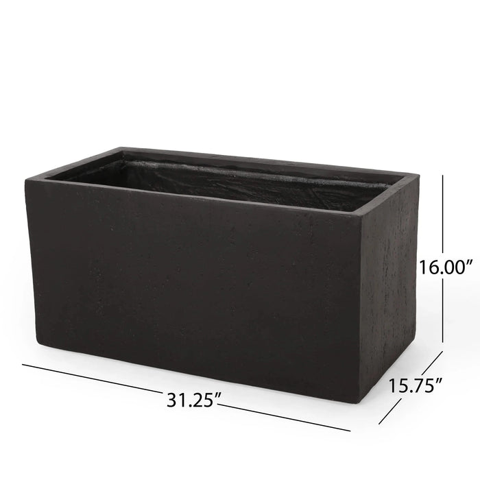 31.25' L Modern Outdoor MGO Planter in Black Finished Default -DTYStore