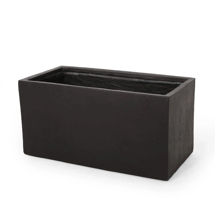 31.25' L Modern Outdoor MGO Planter in Black Finished Default -DTYStore