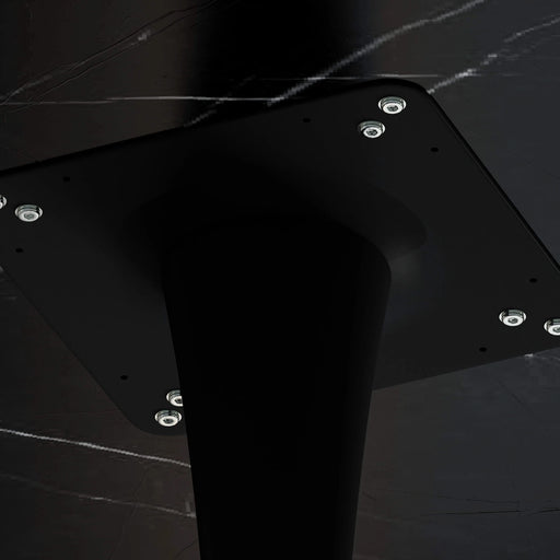 31.50'Modern Octagonal Coffee Table with Printed Black Marble Table Top,Metal Base, for Dining Room, Kitchen, Living Room Default -DTYStore