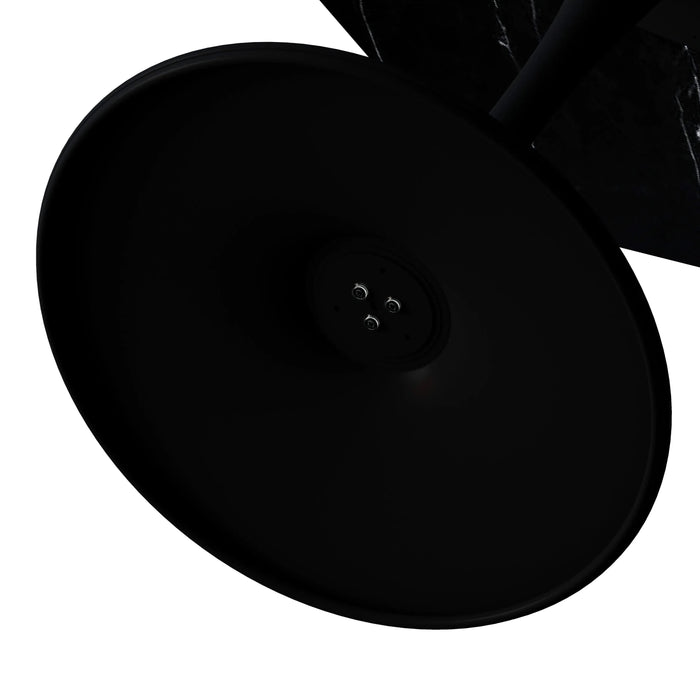 31.50'Modern Octagonal Coffee Table with Printed Black Marble Table Top,Metal Base, for Dining Room, Kitchen, Living Room Default -DTYStore