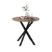 31.5 Inch Round Dining Table, Small Circle Kitchen Table with Metal Black Legs for 2-4 people,Modern Dining Room Table, Brown (only table) Default -DTYStore