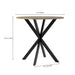 31.5 Inch Round Dining Table, Small Circle Kitchen Table with Metal Black Legs for 2-4 people,Modern Dining Room Table, Brown (only table) Default -DTYStore
