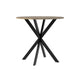 31.5 Inch Round Dining Table, Small Circle Kitchen Table with Metal Black Legs for 2-4 people,Modern Dining Room Table, Brown (only table) Default -DTYStore