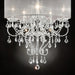 31.5' Tall Ceiling Lamp 'Evangelia', Silver and Crystal Accents, Clear Shade Default -DTYStore