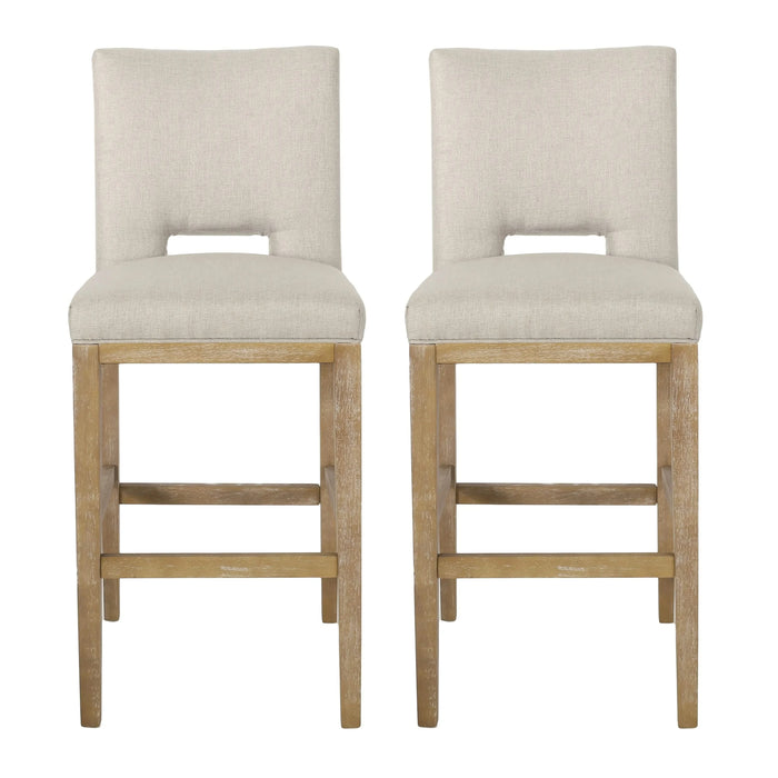 31 Inch Counter Stools, Set of 2, Fabric Default -DTYStore