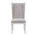 Katia Light Gray Linen & Weathered White Finish Side Chair( Set of 2) - DTYStore