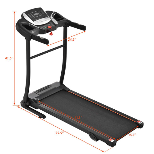Treadmills for Home, Folding Treadmill with Incline and Heart Rate Sensor, 2.5HP Quiet Brushless with USB Charge Station, Small Space Portable Running Walking Machine, 300lbs Weight Capacity - Image 3
