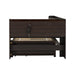Twin Size L-shaped Bookcases Bed with Power Outlets, USB Charging Ports,Two Drawers,Espresso - DTYStore