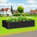 8x4x3ft Rectangular Galvanized Raised Garden Beds – 36' Tall Large-Capacity Metal Planter Box for Outdoor Gardening Vegetables, Durable Deep Raised Bed with Easy Planting and Installation - DTYStore