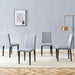 Four Light Gray Linen-Cotton dining chairs, simple and versatile, comfortable and accompanied. Exquisite and versatile dining chairs unlock a comfortable new experience.(Set of 4) - DTYStore