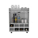 32' H white bar- coffee cart, Kitchen or living room cabinet storage with 4 wheels, with 8 bottle racks, a central shelf covered by 1 glass door, ideal for storing glasses and snacks Default -DTYStore