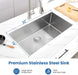 32' L X 19' W Undermount Single Bowl 18 Gauge 304 Stainless Steel Kitchen Sink (Sink Only) Default -DTYStore