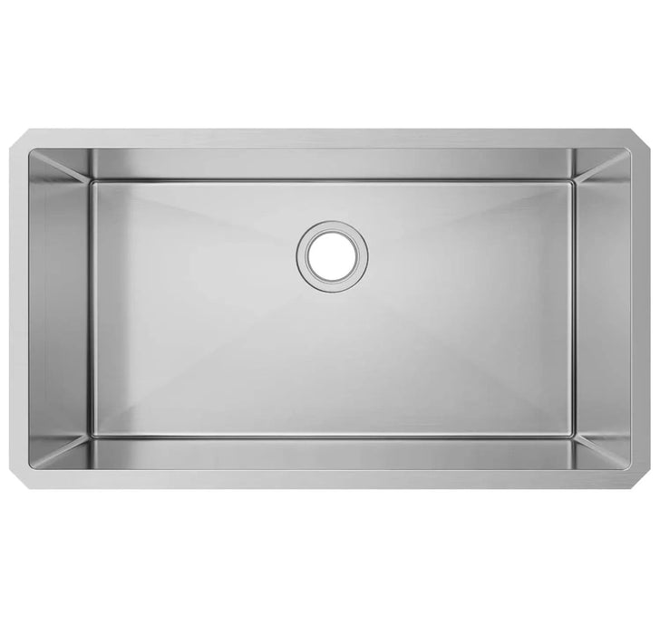 32' L X 19' W Undermount Single Bowl 18 Gauge 304 Stainless Steel Kitchen Sink (Sink Only) Default -DTYStore